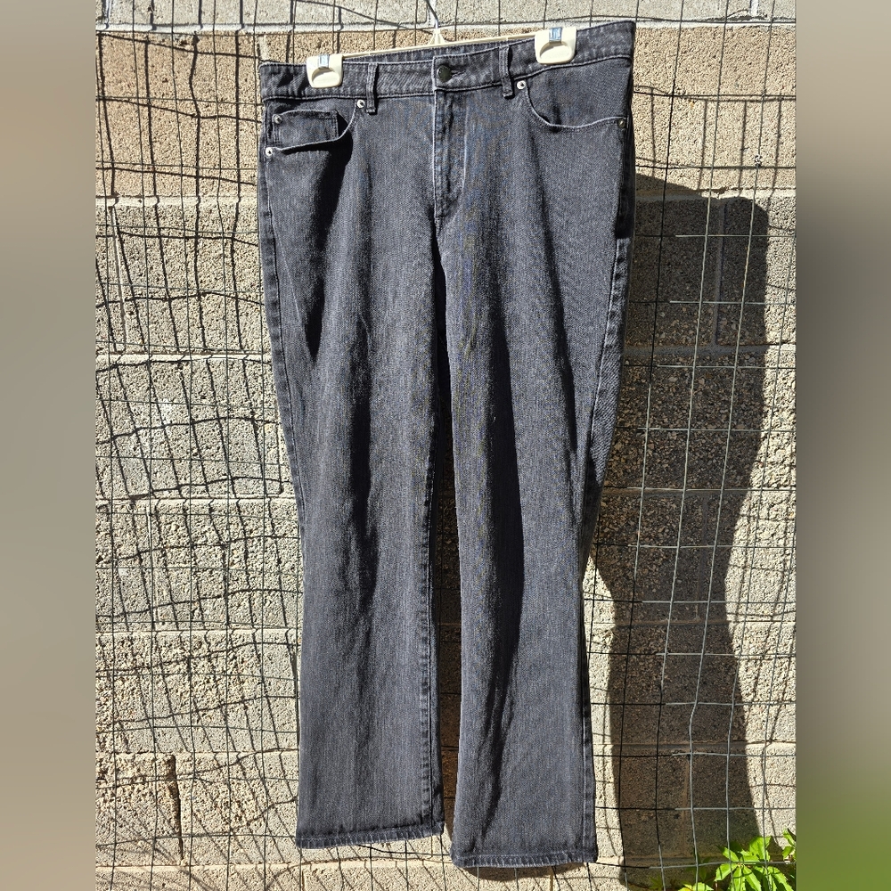 L.L. Bean Women's Faded Black Straight Jeans